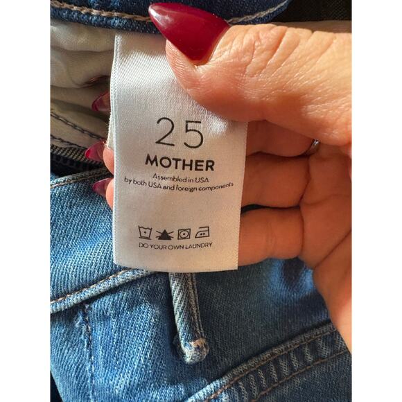 Mother the weekender raw hem jeans in gold rush size 25 - Picture 10 of 12